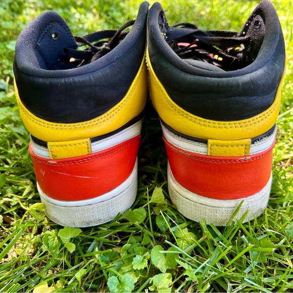 Nike Air Jordan Size 8.5 Men Red, Black and Yellow - Picture 10 of 16